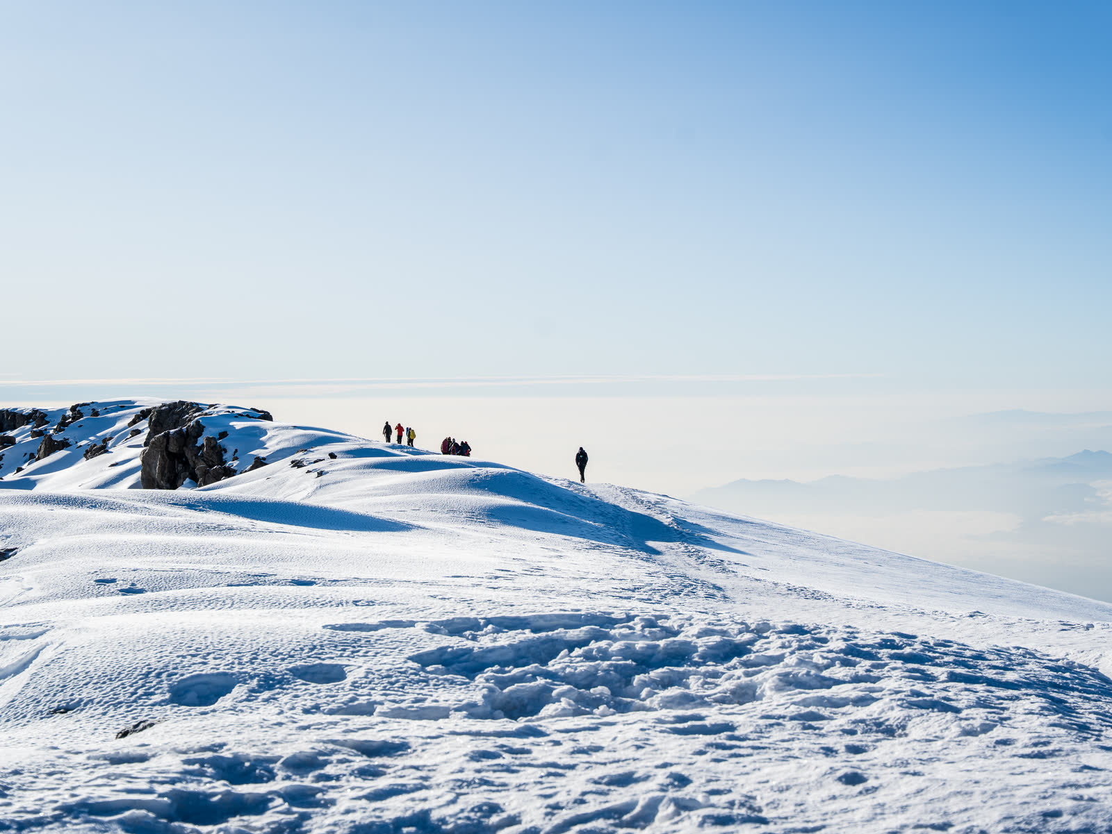 A snowy high plateau on Kilimanjaro.